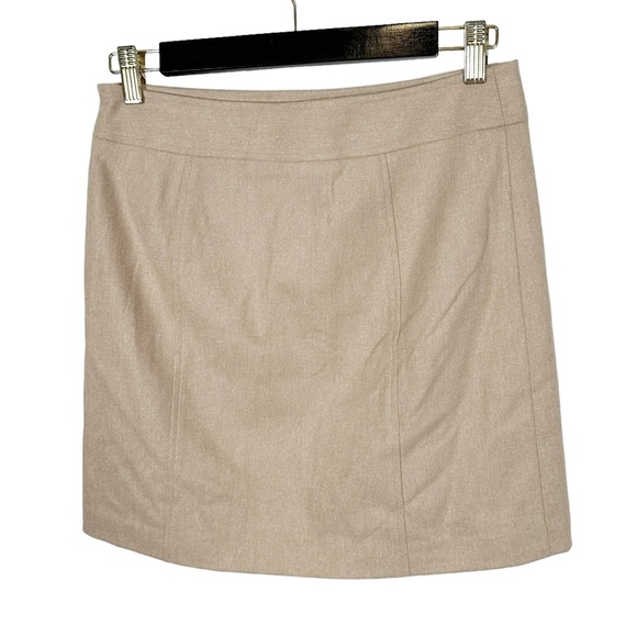 NWT Banana Republic Tan Wool Cashmere Mini Skirt - Picture 2 of 6